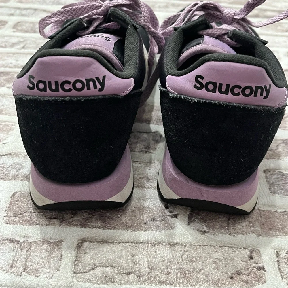 Saucony Jazz Original Running Sneakers‎ Black Purple Suede Retro Women’s 6.5